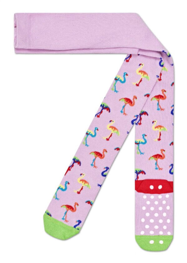 Meia Calça Antiderrapante Kids Flamingo