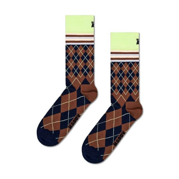 Navy Mixed Argyle Happy Socks