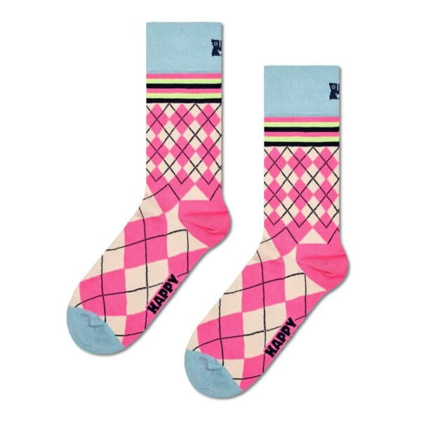 Pink Mixed Argyle Happy Socks