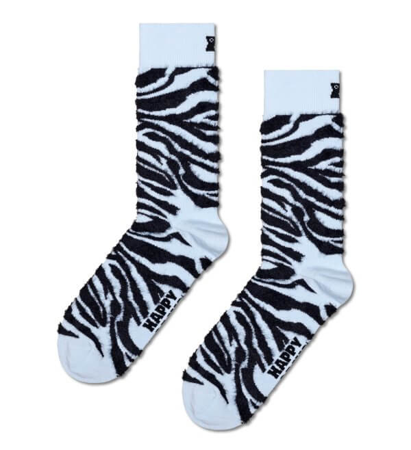 Meia Fluffy Zebra Happy Socks