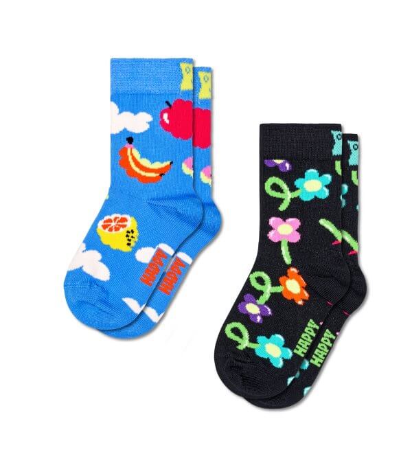 Kit com 2 Meias Cloudy Fruit Happy Socks