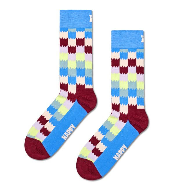 Meia Dizzy Check Happy Socks