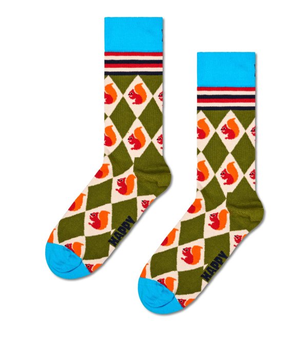 Meia Squirrel Argyle Happy Socks