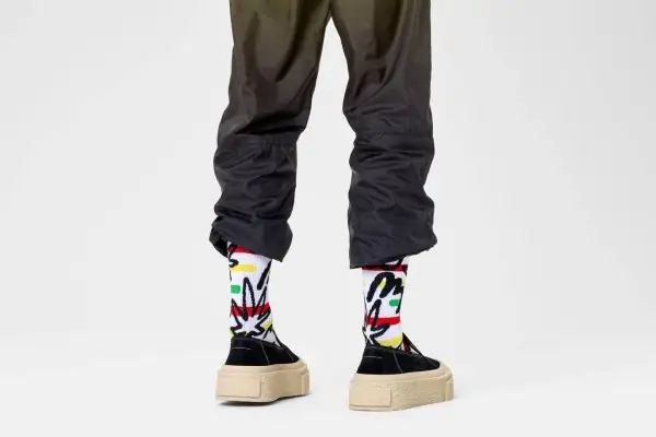 Meia Athletic Doodle Sneaker Happy Socks - Image 2